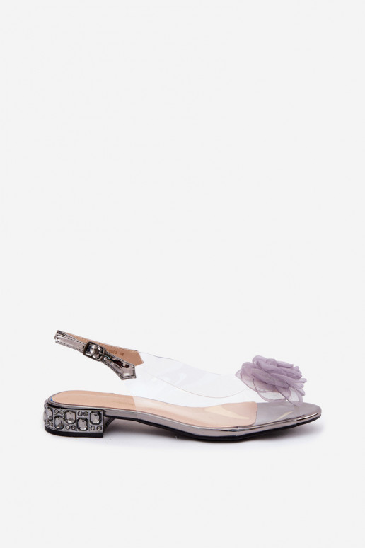 Sandales pour femmes Voir à traversRose D&A MR61-9003 couleur grise