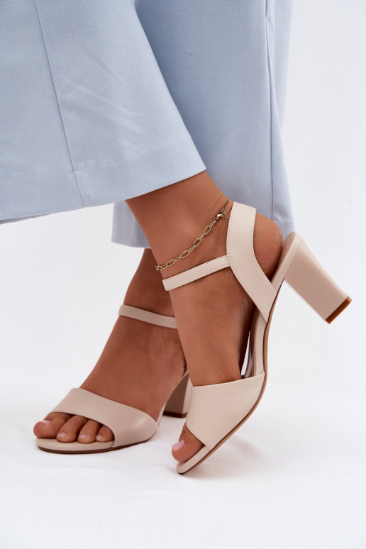 Sandales à talons hauts pour femme Sergio Leone SK861 beige