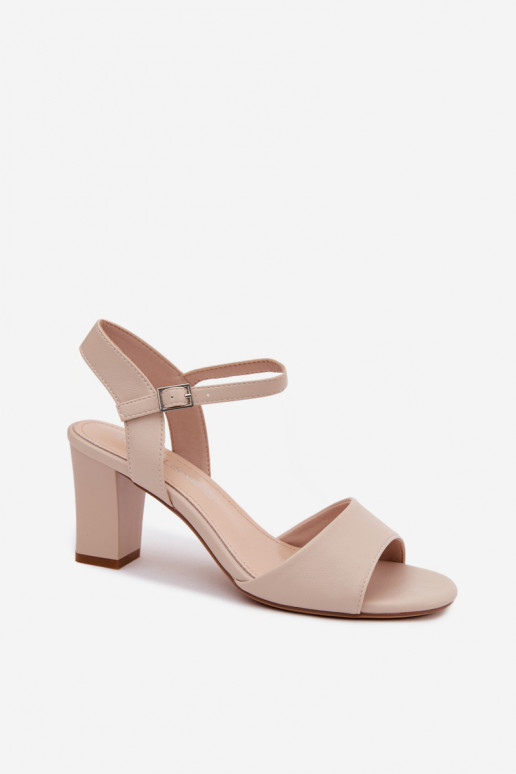 Sandales à talons hauts pour femmes Sergio Leone SK861 couleur sable