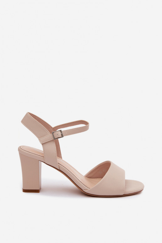 Sandales à talons hauts pour femme Sergio Leone SK861 beige