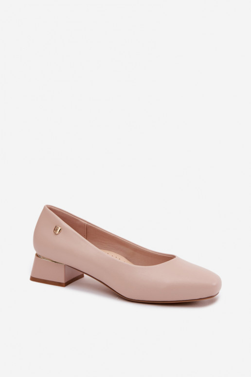 Chaussures à talons en simili cuir Sergio Leone PB417 couleur sable