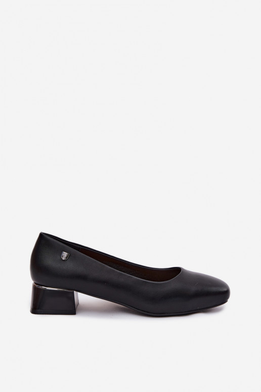 Chaussures à talons en simili cuir Sergio Leone PB417 couleur noire