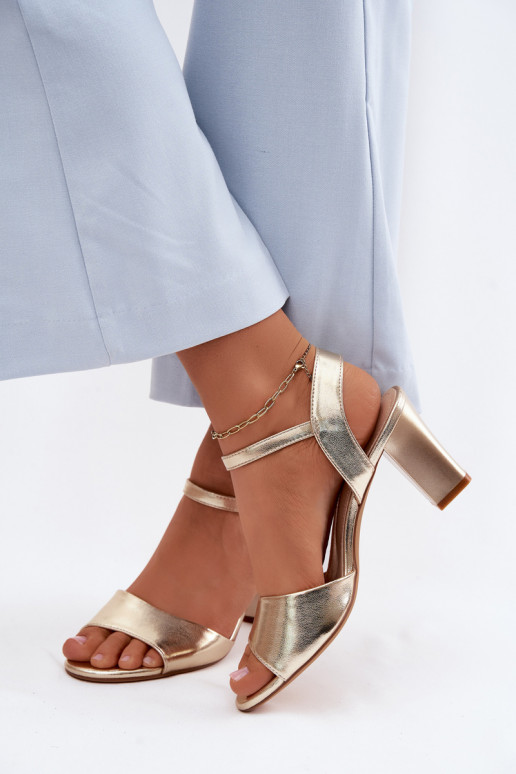 Sandales à talons hauts pour femme Sergio Leone SK861 couleur dorée