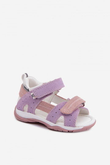 Sandales en daim Bartek 84409-66 pour enfants en violet