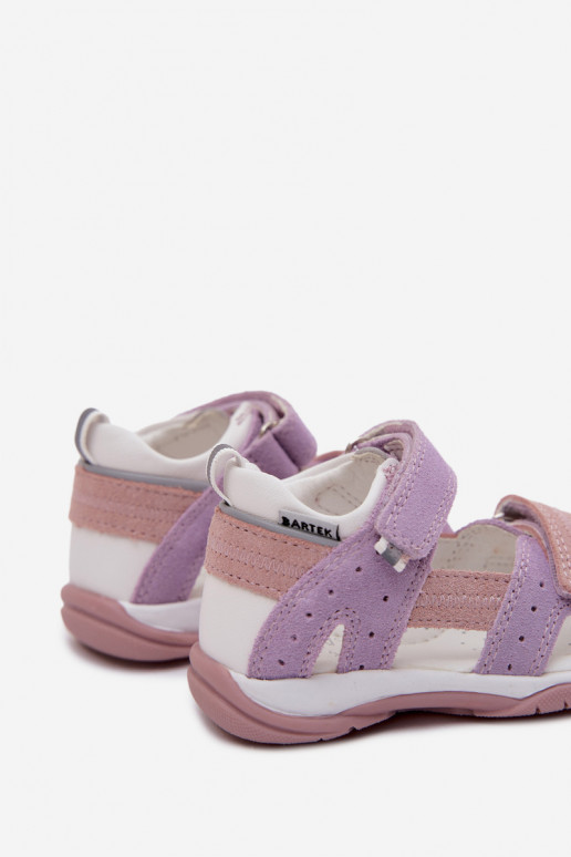 Sandales en daim Bartek 84409-66 pour enfants en violet
