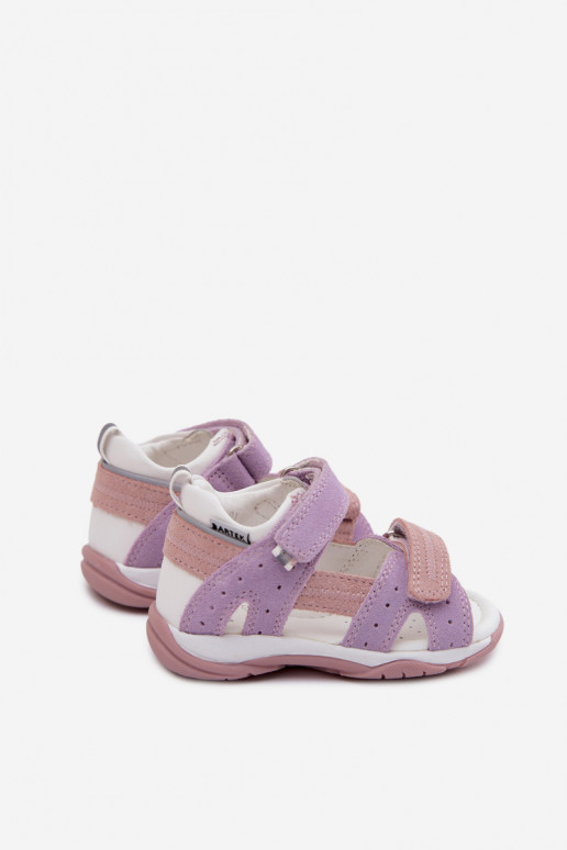 Sandales en daim Bartek 84409-66 pour enfants en violet