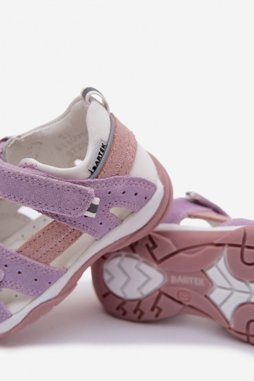 Sandales en daim Bartek 84409-66 pour enfants en violet