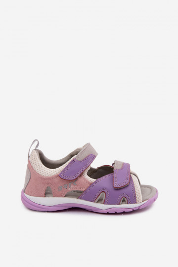 des sandales pour les enfants Peau Bartek 84413-85 Couleur violette 2