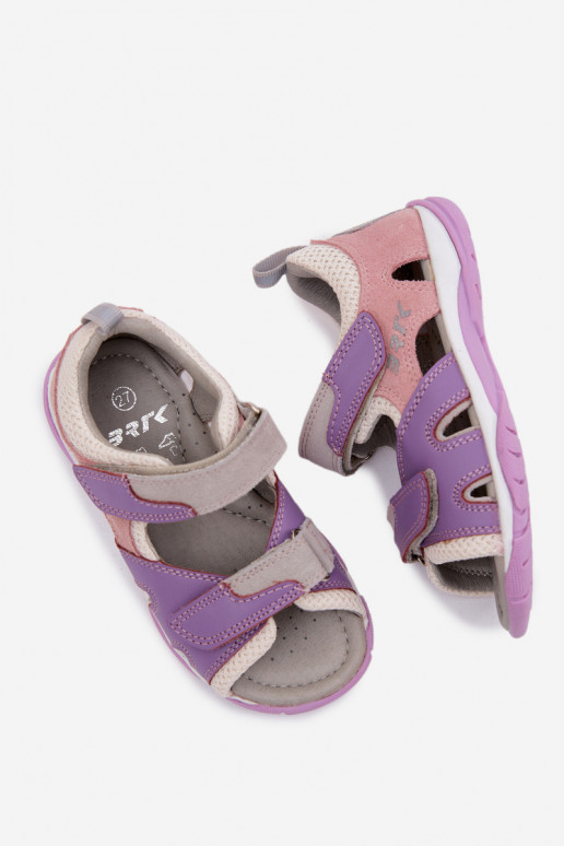 des sandales pour les enfants Peau Bartek 84413-85 Couleur violette