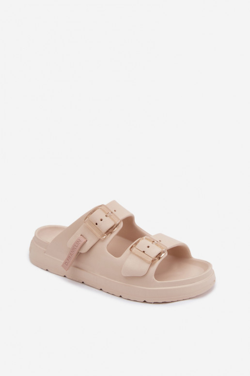 Pantoufles légères Pantoufles pour femmes avec boucles D.Franklin DFSH413003 beige