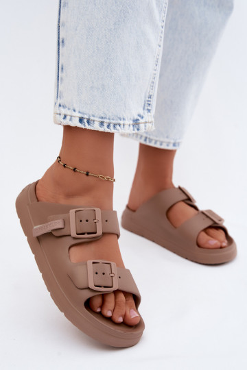 Mules légères pour femmes D.Franklin DFSH413004 couleur sable 2
