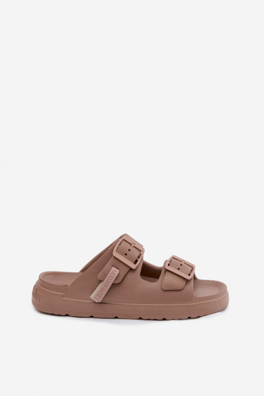 Pantoufles légères Pantoufles pour femmes avec boucles D.Franklin DFSH413004 beige