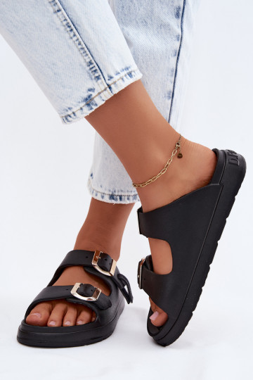 Mules légères pour femmes D.Franklin DFSH413001 en noir