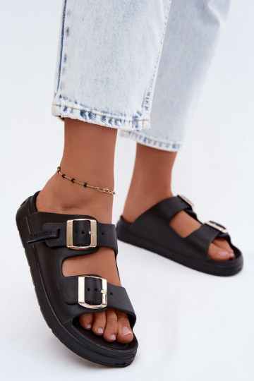 Mules légères pour femmes D.Franklin DFSH413001 en noir 2
