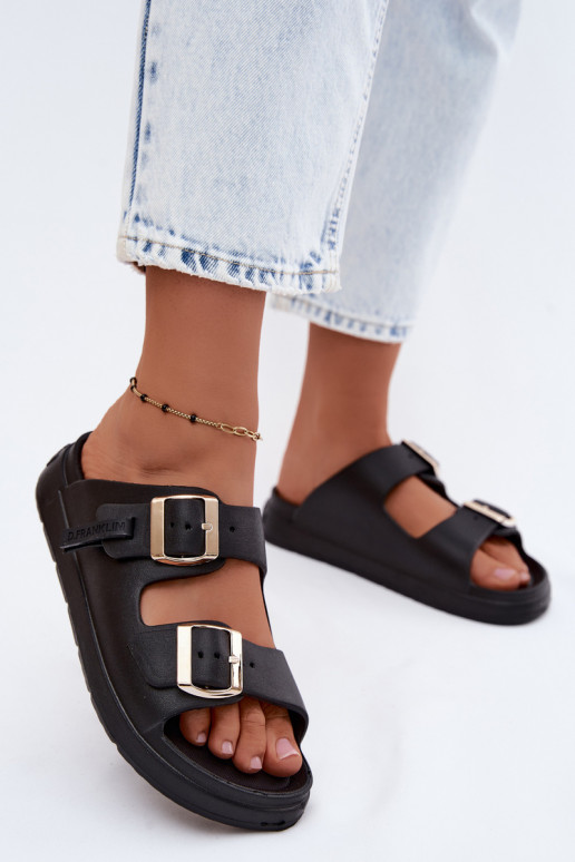 Mules légères pour femmes D.Franklin DFSH413001 en noir