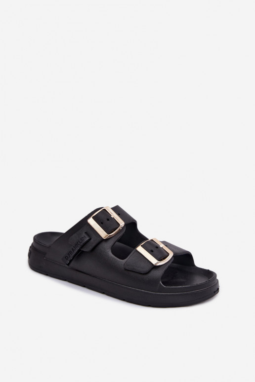 Pantoufles légères Pantoufles pour femmes avec boucles D.Franklin DFSH413001 couleur noire