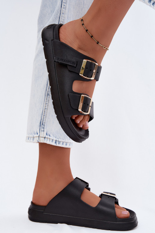 Mules légères pour femmes D.Franklin DFSH413001 en noir