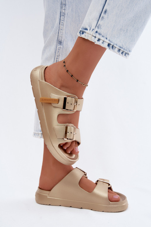 Mules légères pour femmes D.Franklin DFSH413002 couleur or