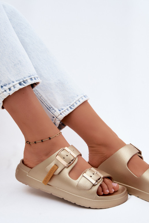 Mules légères pour femmes D.Franklin DFSH413002 couleur or