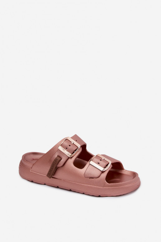 Chaussons légers pour femmes avec boucles D.Franklin DFSH413002 or rose