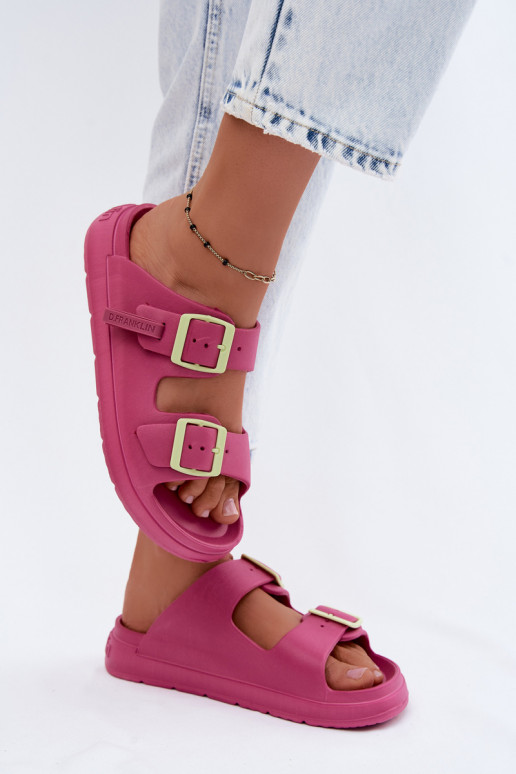 Pantoufles légères Pantoufles pour femmes avec boucles D.Franklin DFSH413005 couleur rose