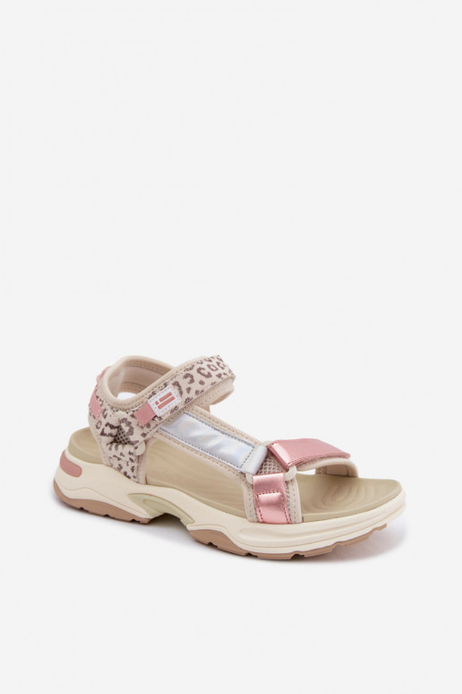 Sandales en cuir pour femmes D.Franklin DFSH406006 rose