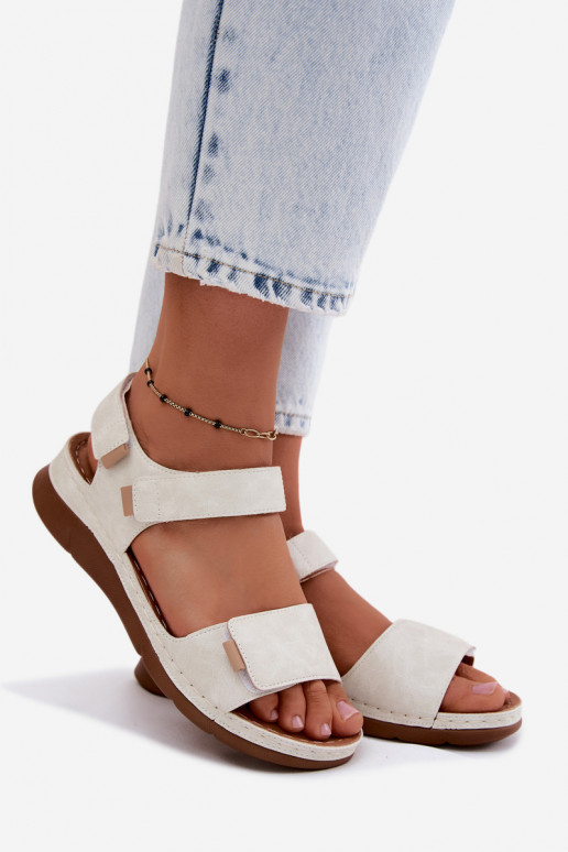 Sandales pour femmes avec une plateforme couleur blanche Linora