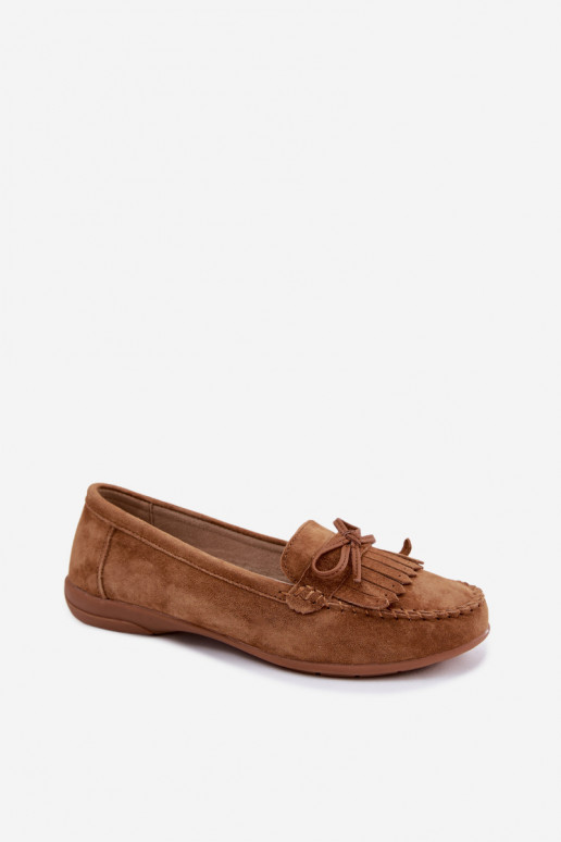 Mocassins pour femmes en daim synthétique couleur marron Vantae
