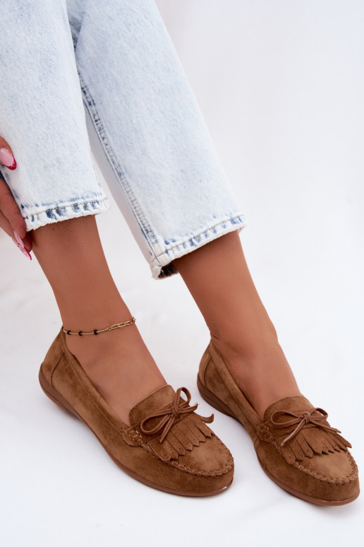 Mocassins pour femmes en daim synthétique couleur marron Vantae