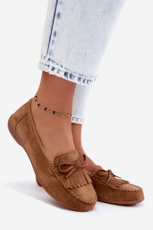 Mocassins pour femmes en daim synthétique couleur marron Vantae
