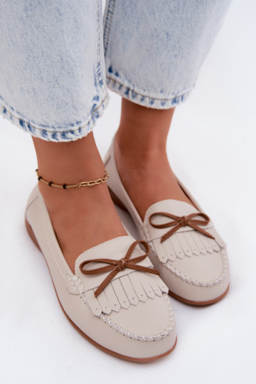 Mocassins pour femmes en simili cuir couleur sable Vantae
