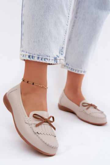 Mocassins pour femmes en simili cuir couleur sable Vantae 2