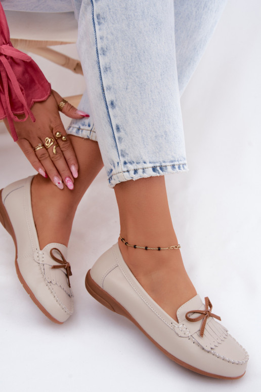 Mocassins pour femmes en simili cuir couleur sable Vantae