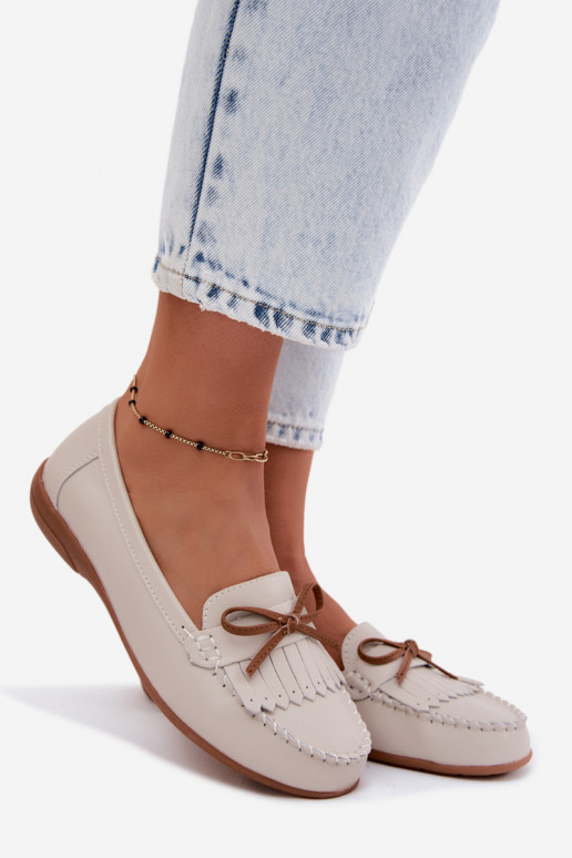 Mocassins pour femmes en simili cuir couleur sable Vantae