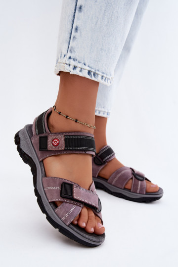 Sandales pour femmes en daim synthétique avec fermetures adhésives LaĮendoĮe Blingy