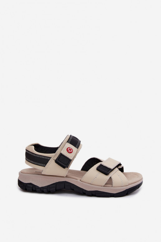 Sandales pour femmes Féminin avec attaches adhésives beige Blingy
