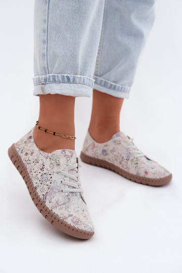 Chaussures à motifs avec éléments ajourés en daim synthétique Flaria