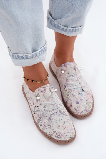 Chaussures à motifs avec éléments ajourés en daim synthétique Flaria 2