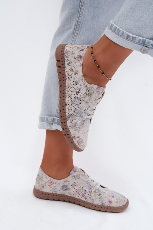 Chaussures à motifs avec éléments ajourés en daim synthétique Flaria