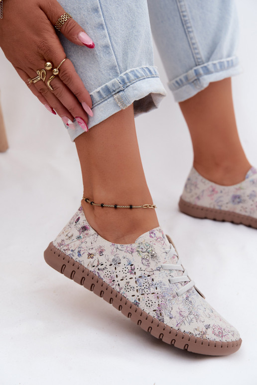 Chaussures à motifs avec éléments ajourés en daim synthétique Flaria