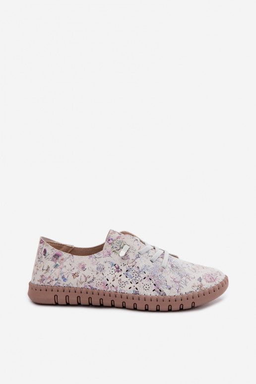Chaussures à motifs avec éléments ajourés en daim synthétique Flaria