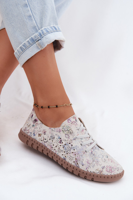 avec des éléments ajourés À motifs chaussuresActivéturalnego en daimu Couleurs différentes Flaria