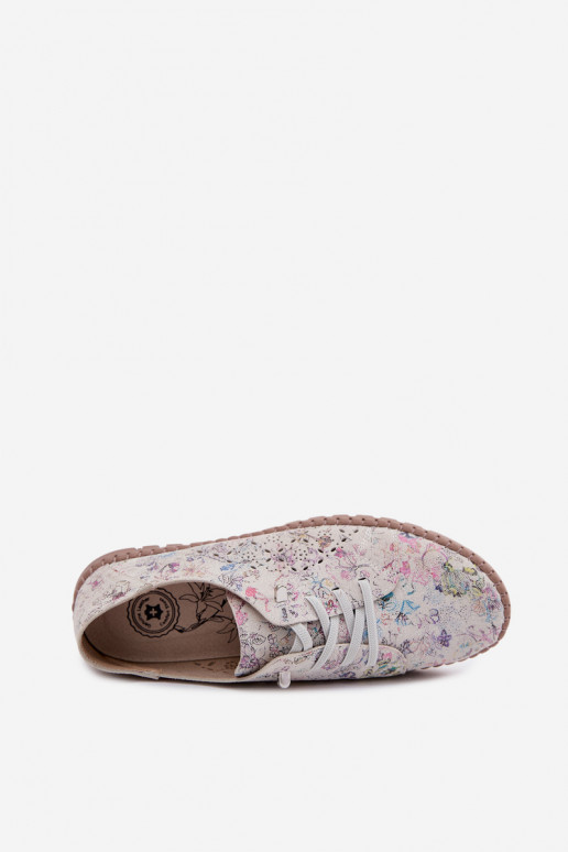 avec des éléments ajourés À motifs chaussuresActivéturalnego en daimu Couleurs différentes Flaria