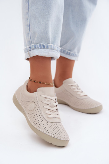 Chaussures en cuir ivoire pour femmes à lacets Bahia 2
