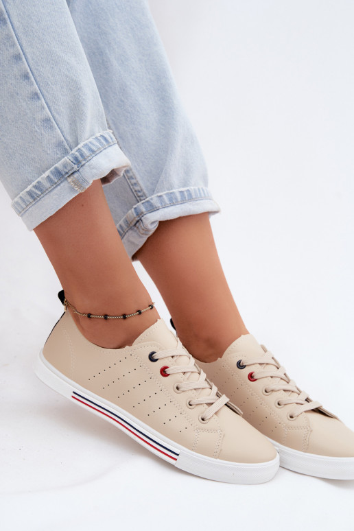 chaussures décontractées Baskets FémininImitacji Skóry beige Tulum