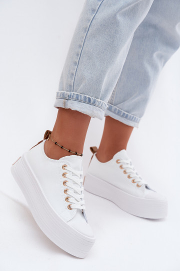 Chaussures de loisirs avec une plateforme couleur blanche Amalfi
