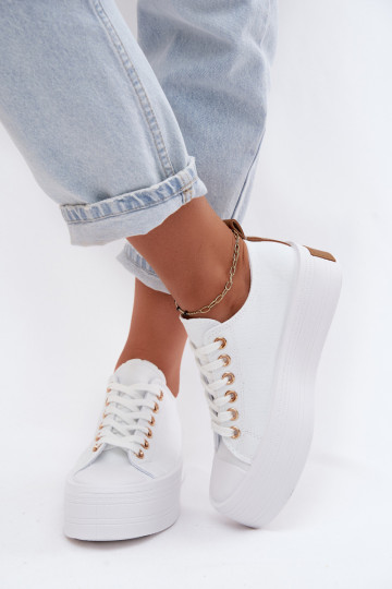 Chaussures de loisirs avec une plateforme couleur blanche Amalfi 2