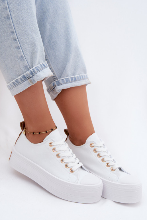 Chaussures de loisirs avec une plateforme couleur blanche Amalfi