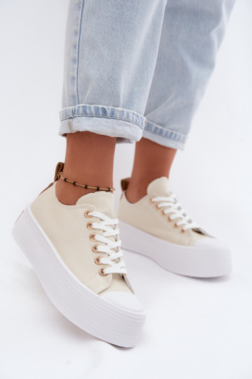 Chaussures de loisirs avec une plateforme beige Amalfi 2