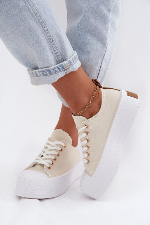 Chaussures de loisirs avec une plateforme beige Amalfi
